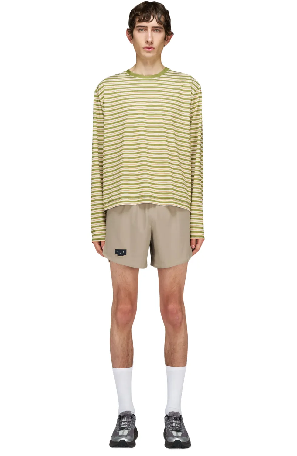 UNNA Striped LS Langarmshirt Sage Stripe recycelt