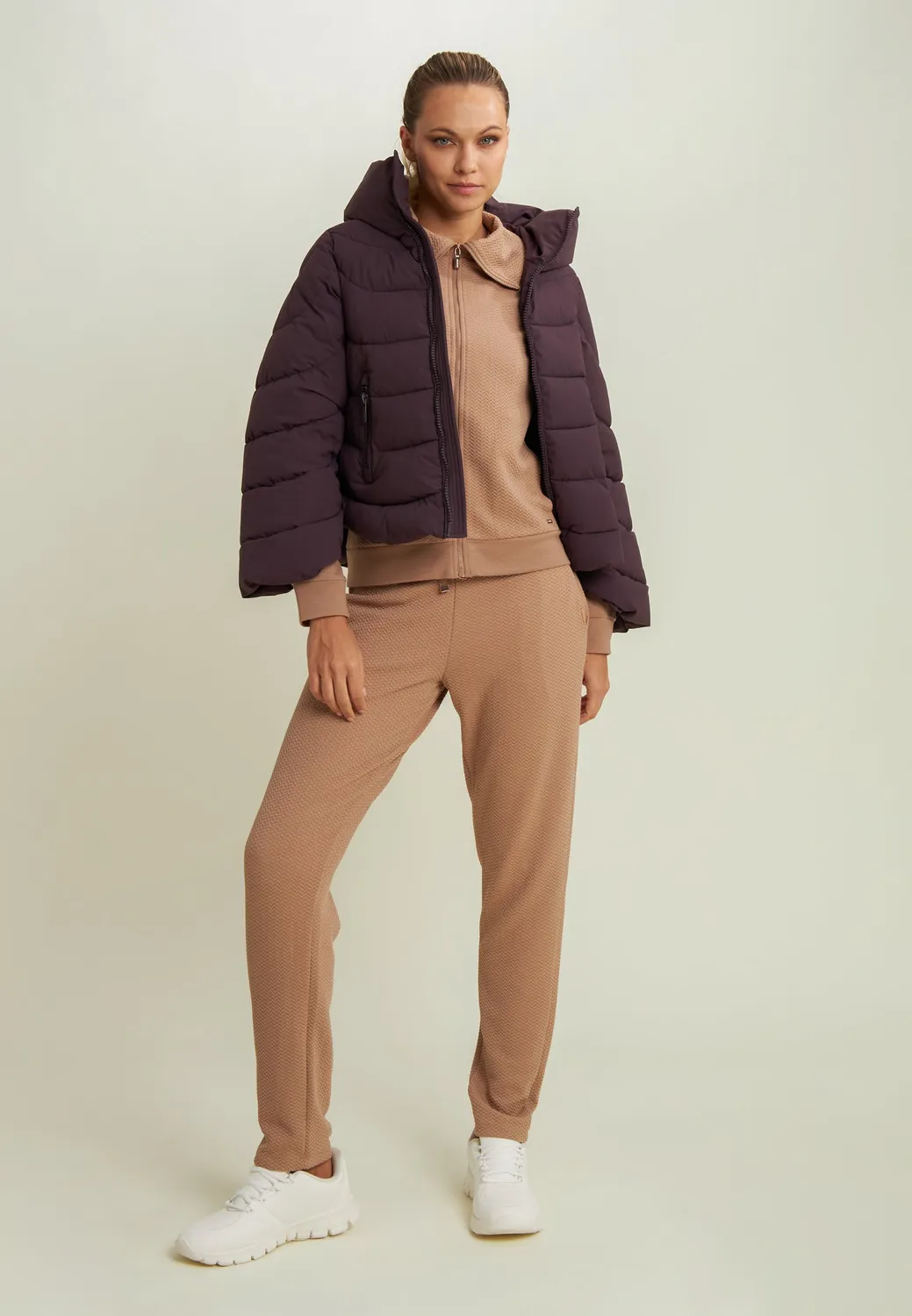 Freddy Full-Zip Sweatjacke hoher Kragen Modal
