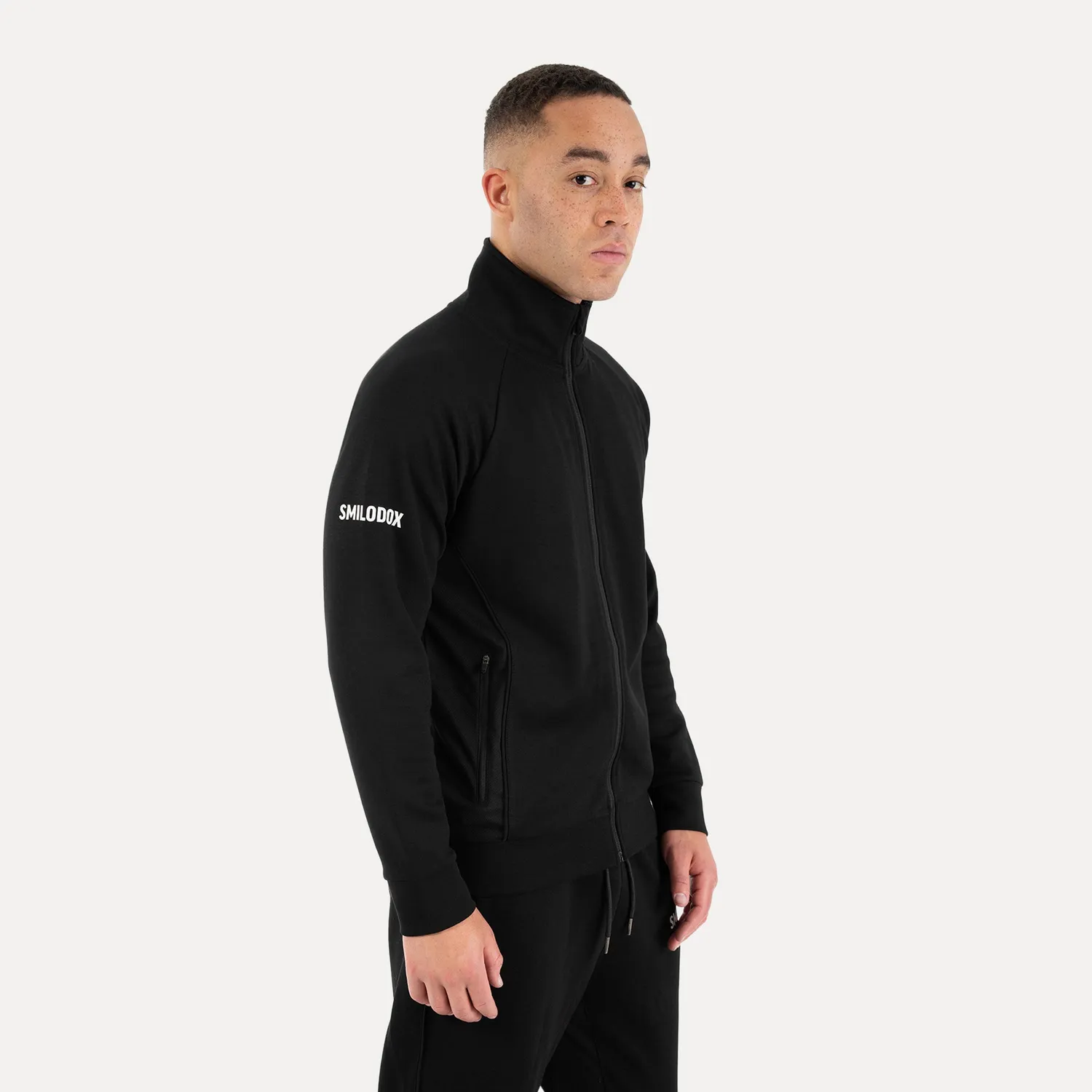 Smilodox Basic Denzo Trainingsjacke Schwarz Herren atmungsaktiv