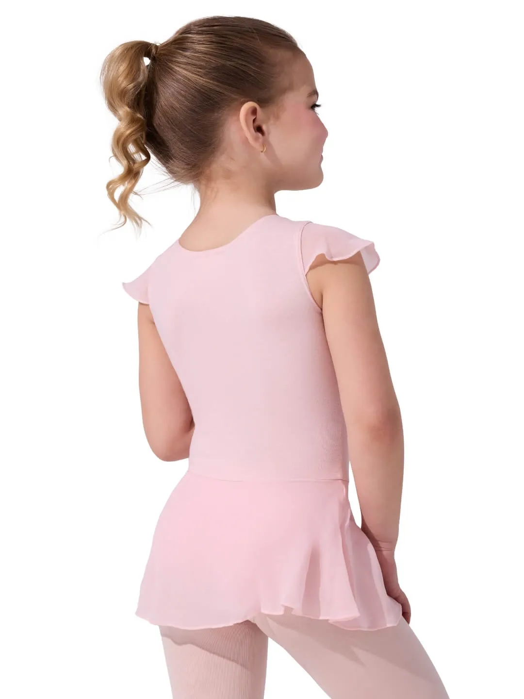 Capezio Flutter Sleeve 11305C Kleid Pink Baumwolle