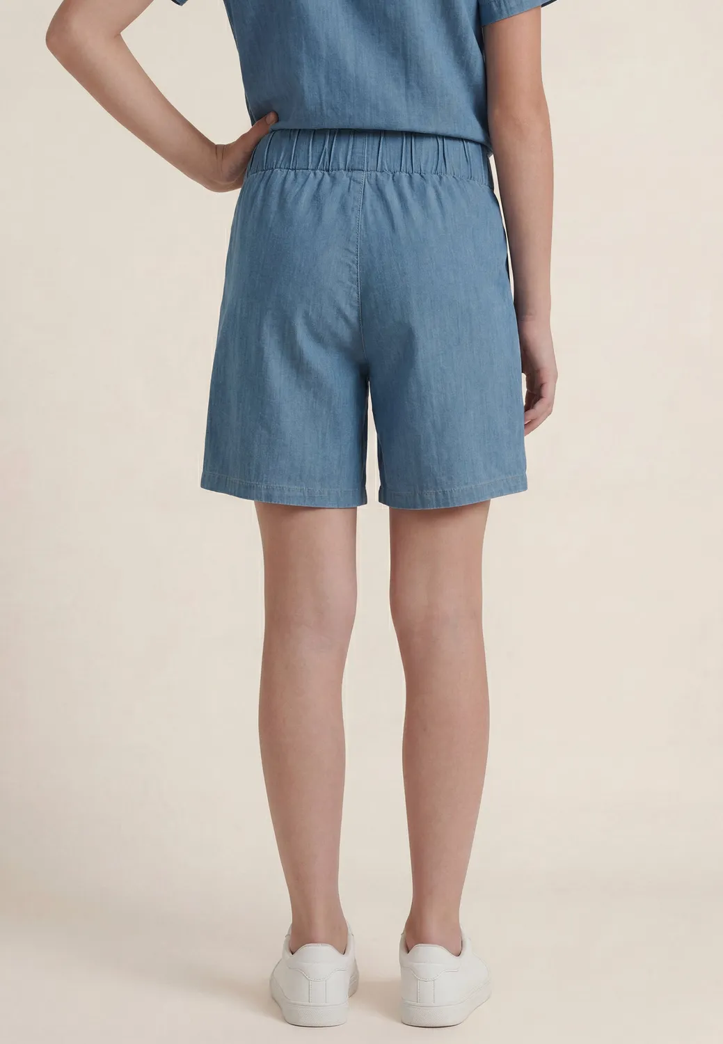 Freddy Mädchen Shorts Chambray Hellblau regular