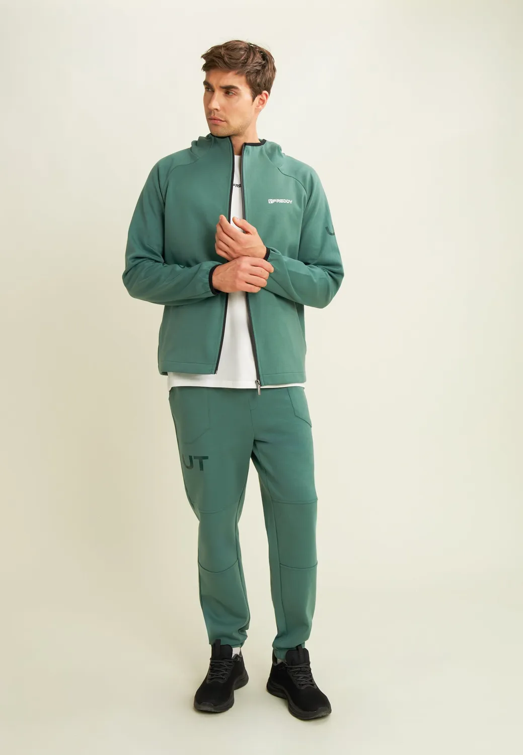 Freddy Herren Sporthose Slim Interlock UT-Print Turbulence