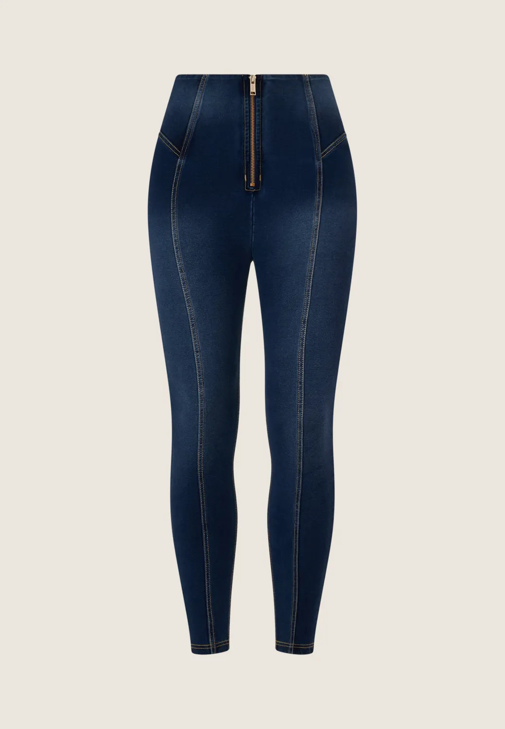Freddy WR.UP 7/8 Jeggings Jeans Nero hoher Bund