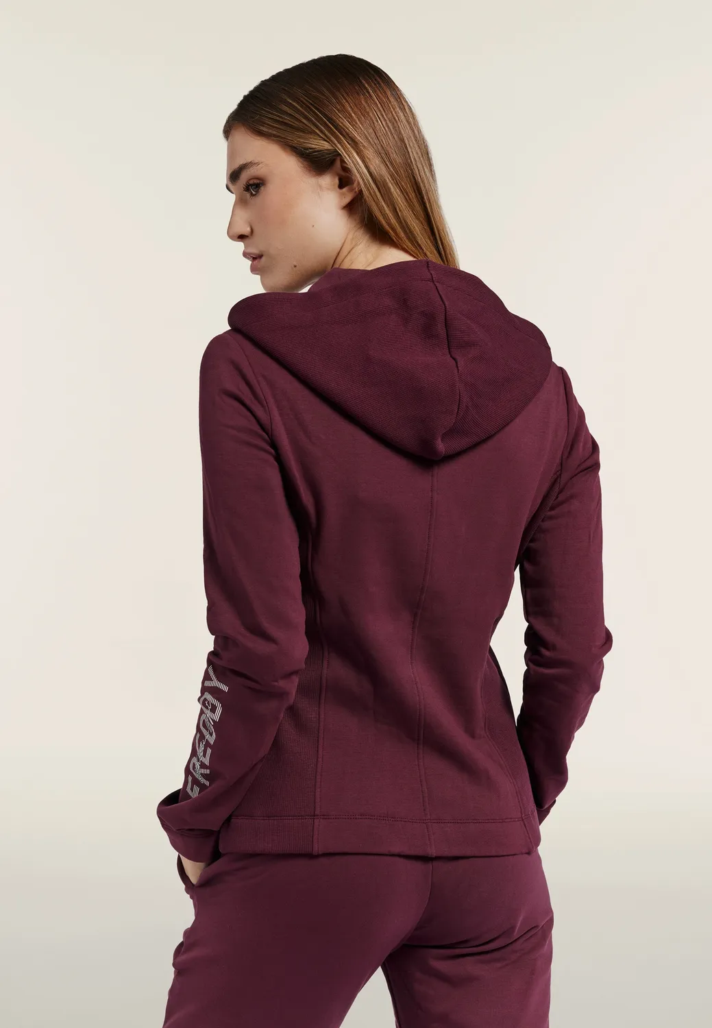 Freddy Slim Full-Zip Kapuzenjacke schwarz slim