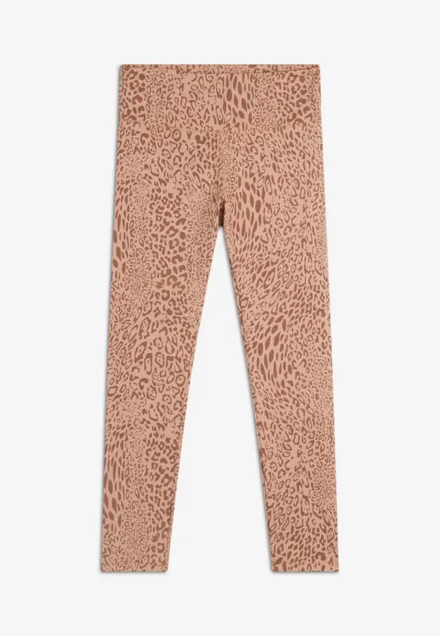 Freddy Baumwoll-Leggings High Waist 7/8 Animalier Pink hoher Bund