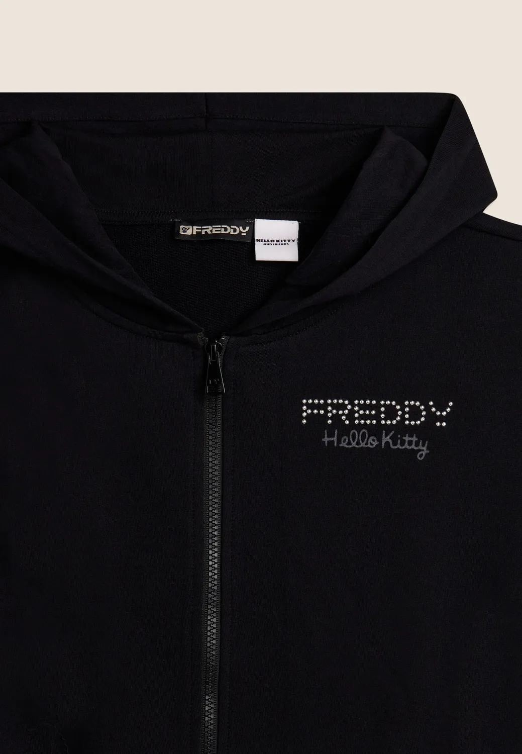 Freddy Hello Kitty Hoodie Schwarz mit Zip
