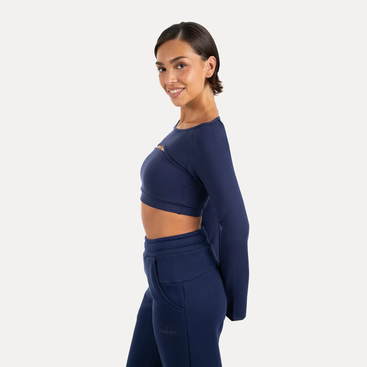 Smilodox Lunara Neola Bolero Longsleeve Damen schwarz