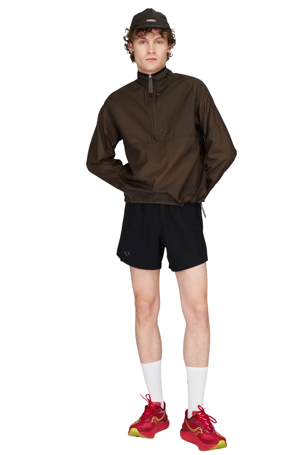 UNNA Smiles Windstopper Laufjacke Herren Braun winddicht