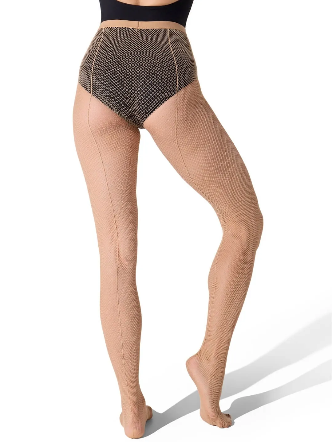 Capezio Classics 3408C Netzstrumpfhose Schwarz Kinder mit Naht