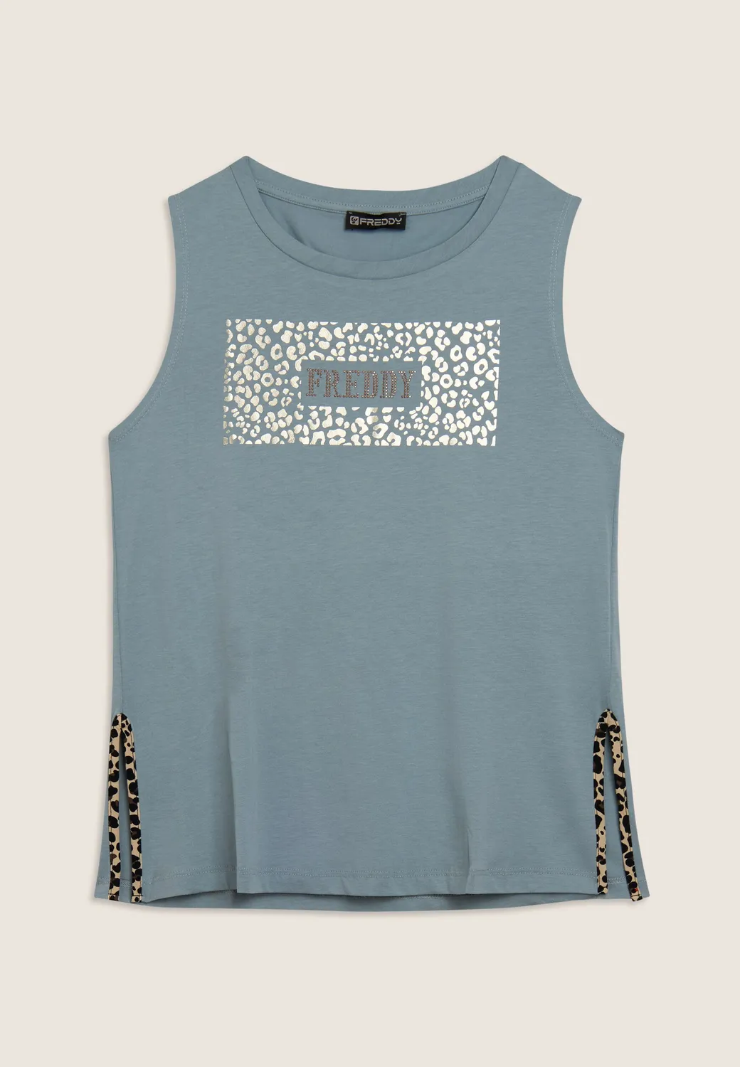 Freddy Tanktop Dark Denim Animalier Baumwolle Modal