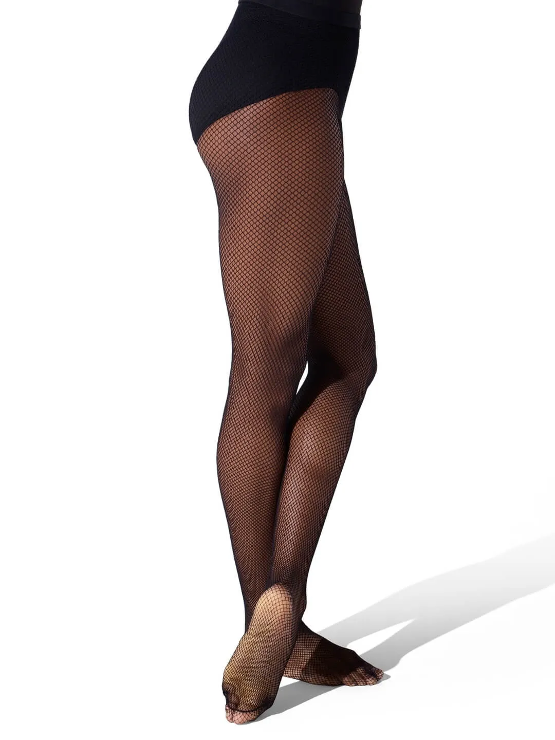 Capezio Classics 3407 Netzstrumpfhose Seamless Schwarz matt