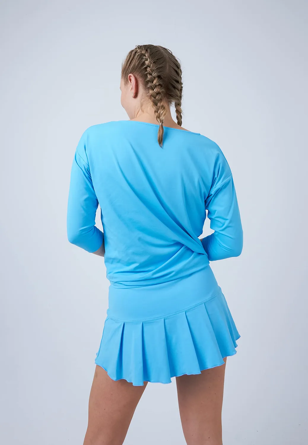 SPORTKIND Loose Fit 3/4 Shirt Tennisshirt lockerer Schnitt