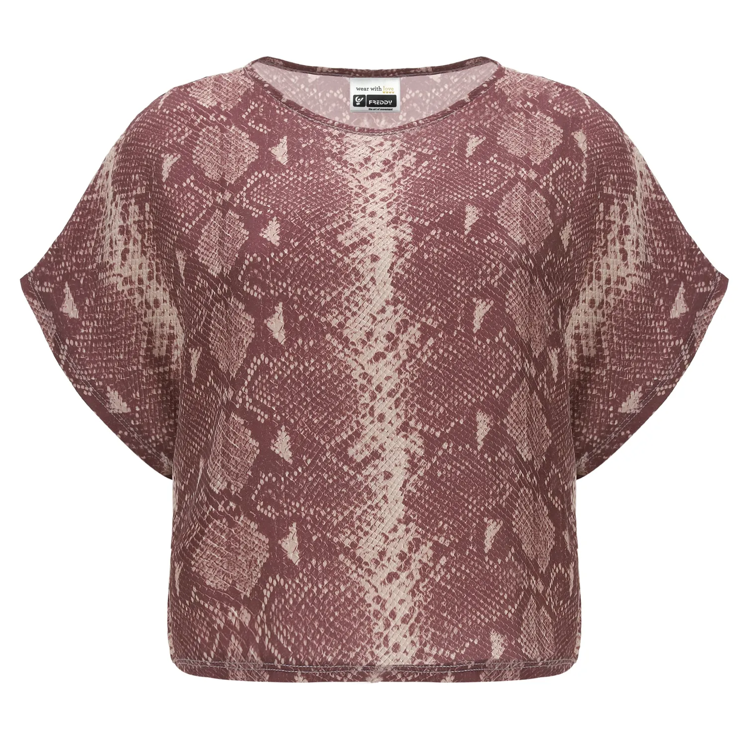 Freddy Reptile Top Damen bordeaux weit