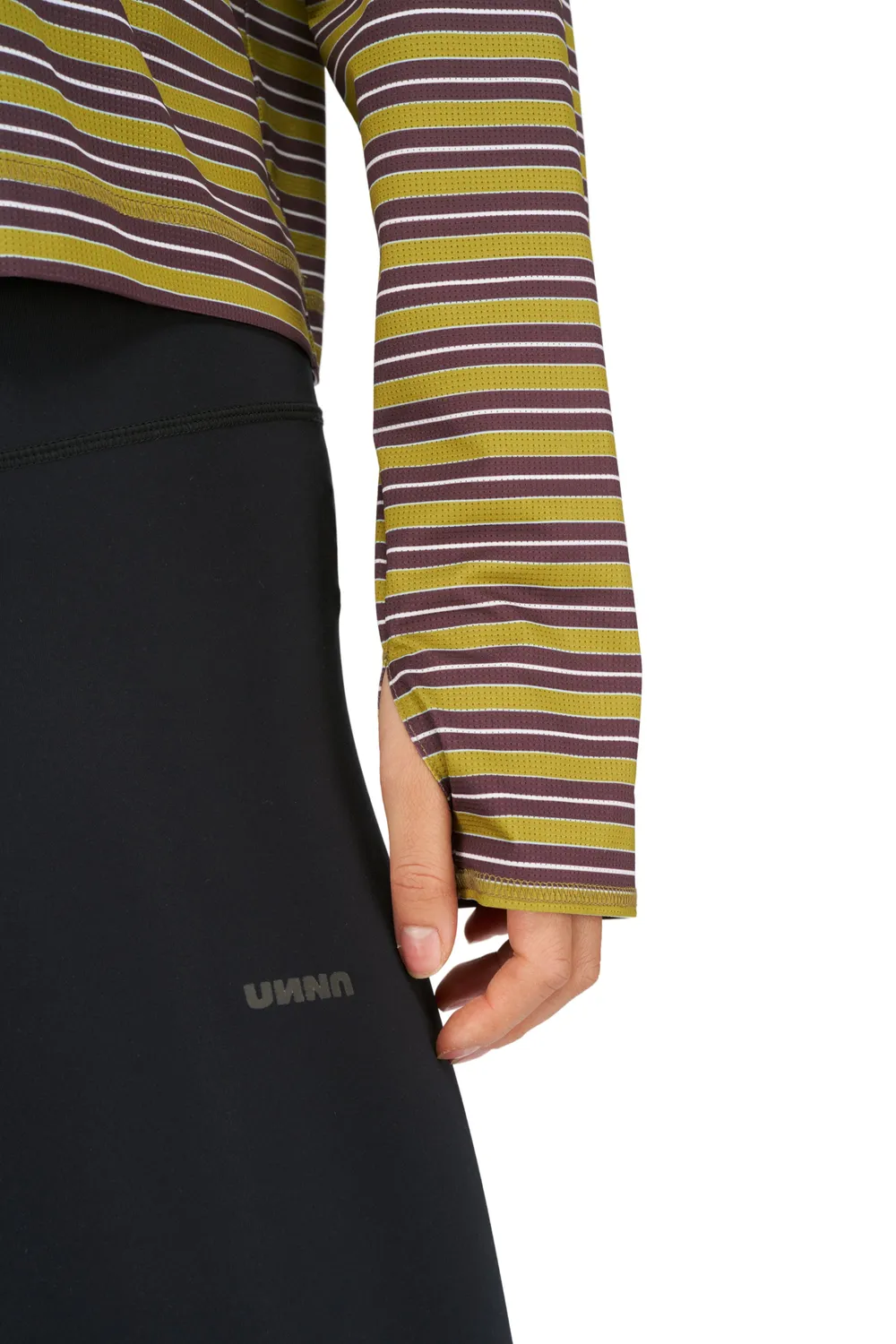 UNNA Striped LS W Langarmshirt Mud Gold Streifen