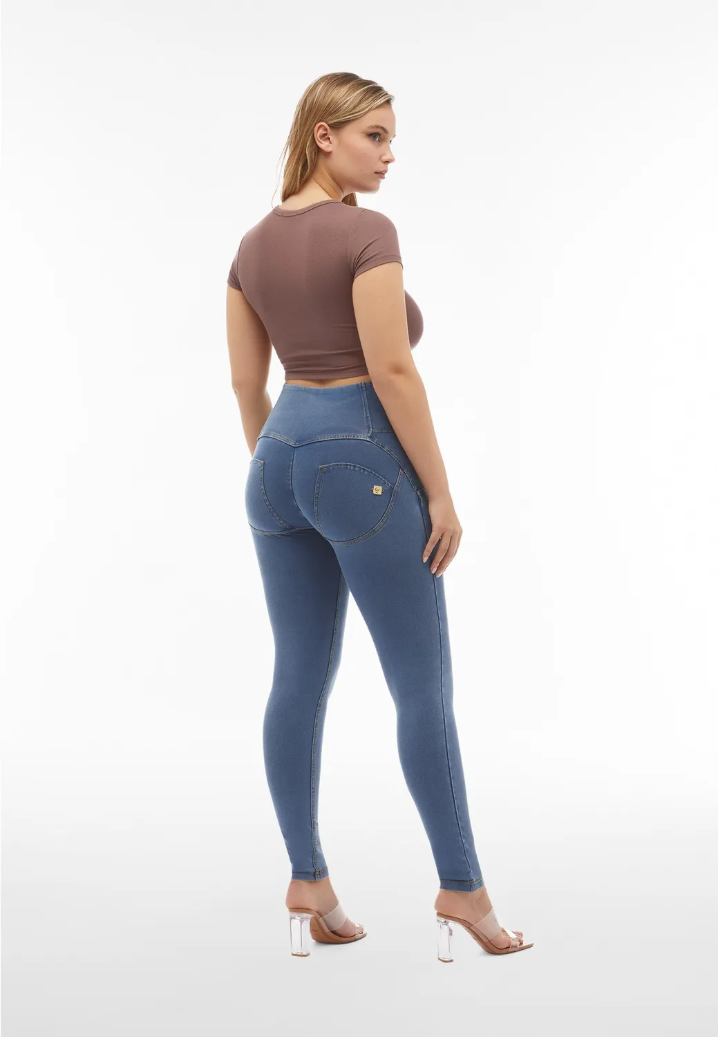 Freddy WR.UP Jeggings dunkelblau hoher Bund