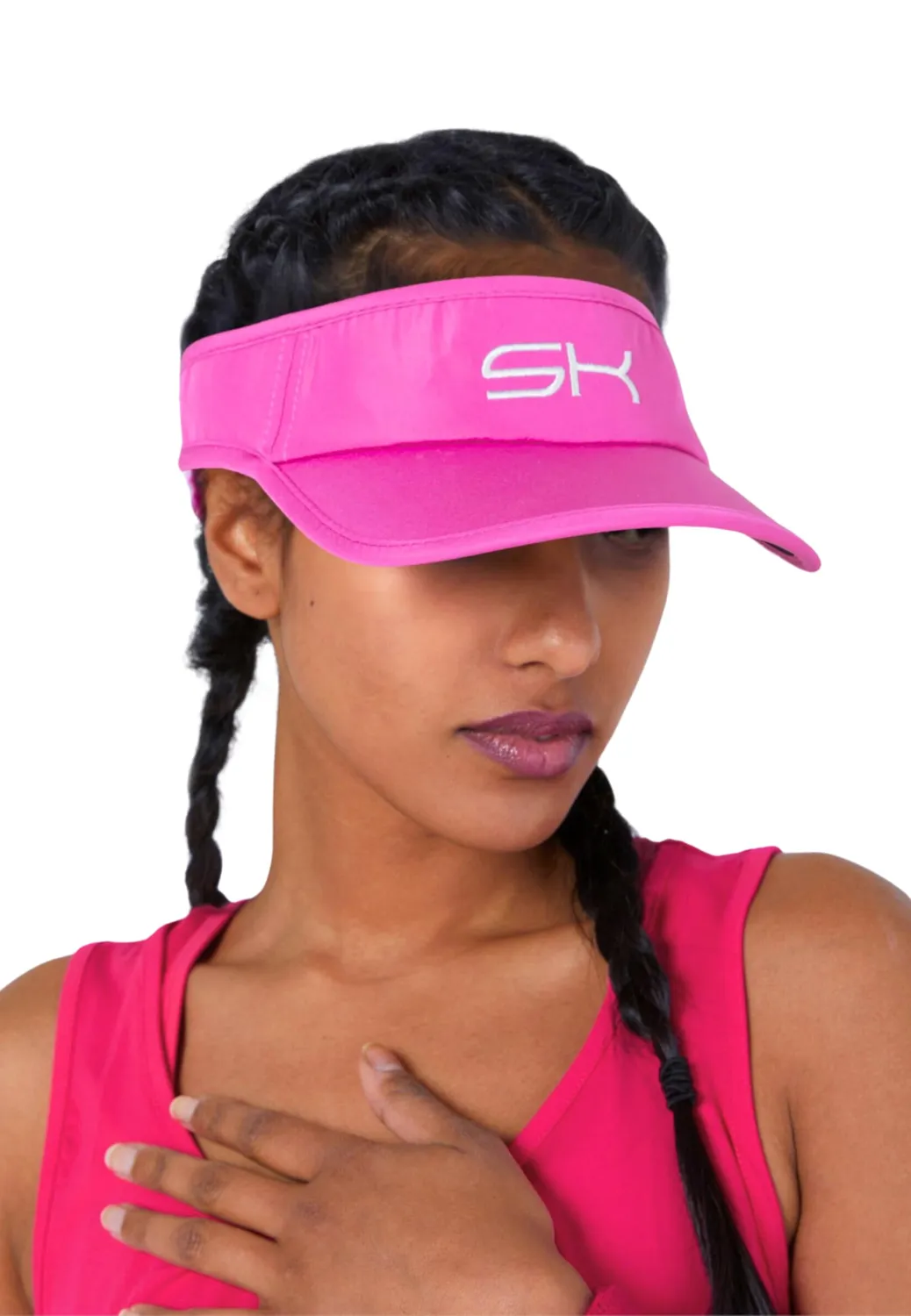 SPORTKIND Tennis Visor Sonnenblende Weiß/Gold verstellbar
