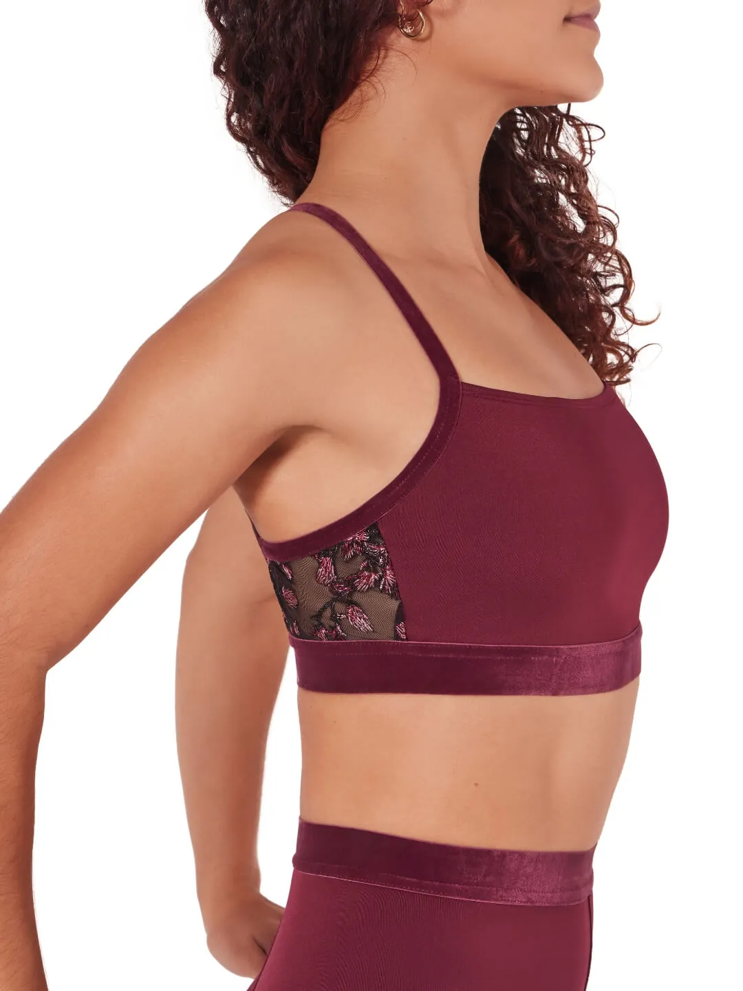 Capezio Classics Fondness F12404W Top Schwarz Stickerei