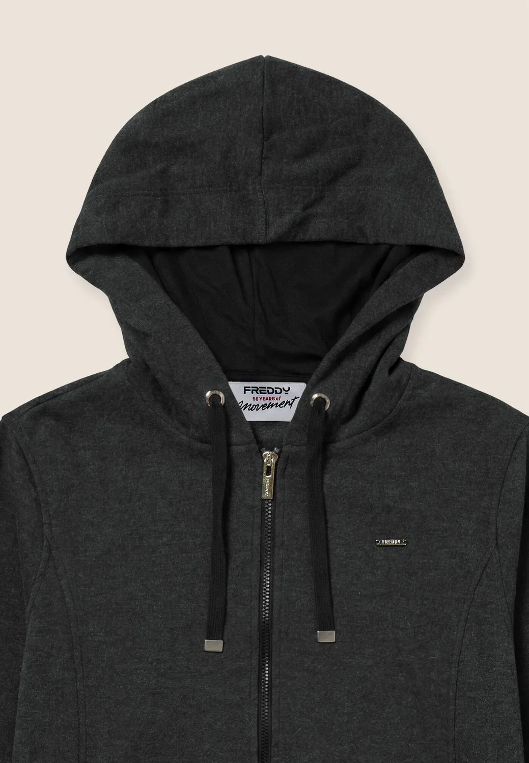 Freddy Damen Kapuzenjacke Full-Zip Tricot Melange Black