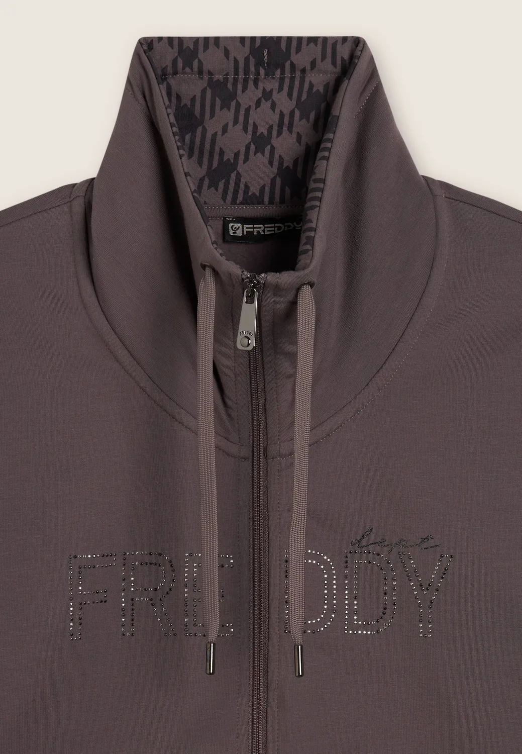 Freddy Full Zip Sweatjacke Damen Turbulence hoher Kragen