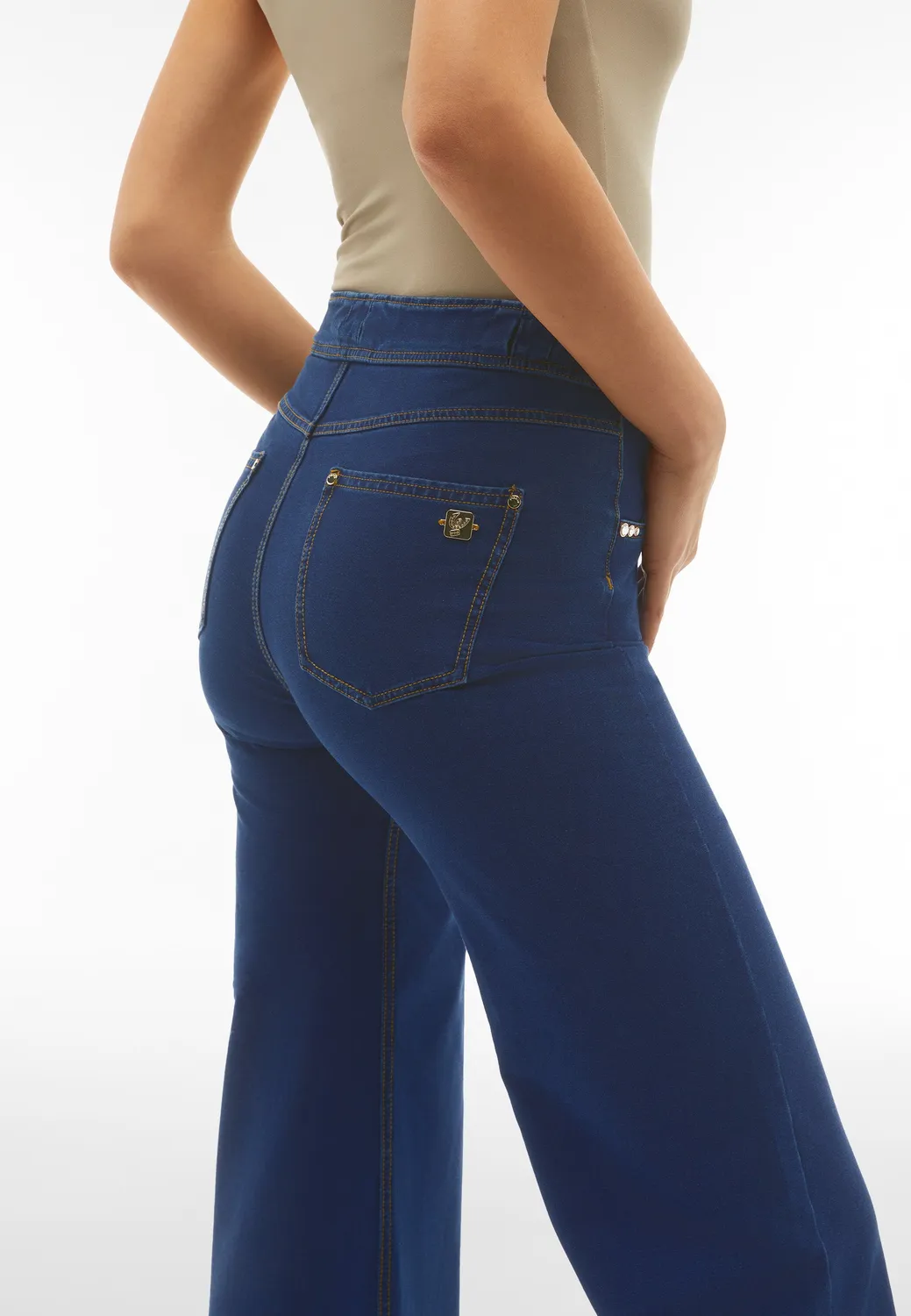 Freddy N.O.W. Wide Leg Cropped Jeanshose Denim