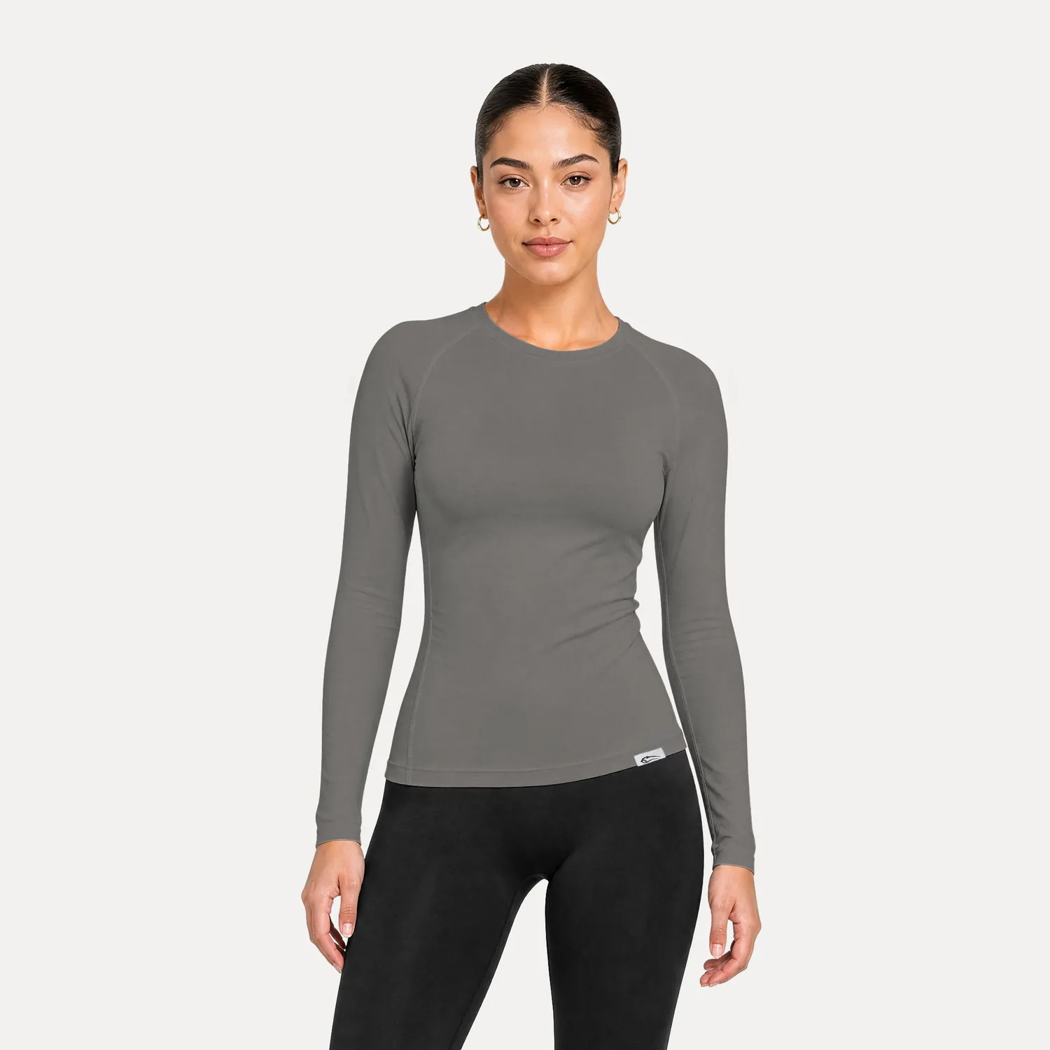 Smilodox Lyana Longsleeve Schwarz Shaped Fit