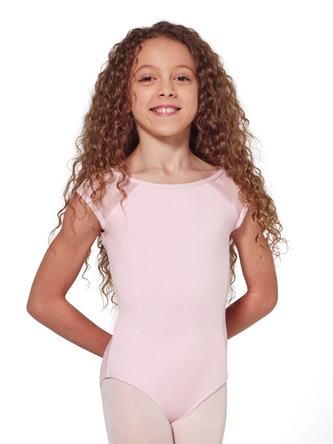 Capezio Take a Bow F12421C Encore Turnanzug Kind Schleifen-Mesh