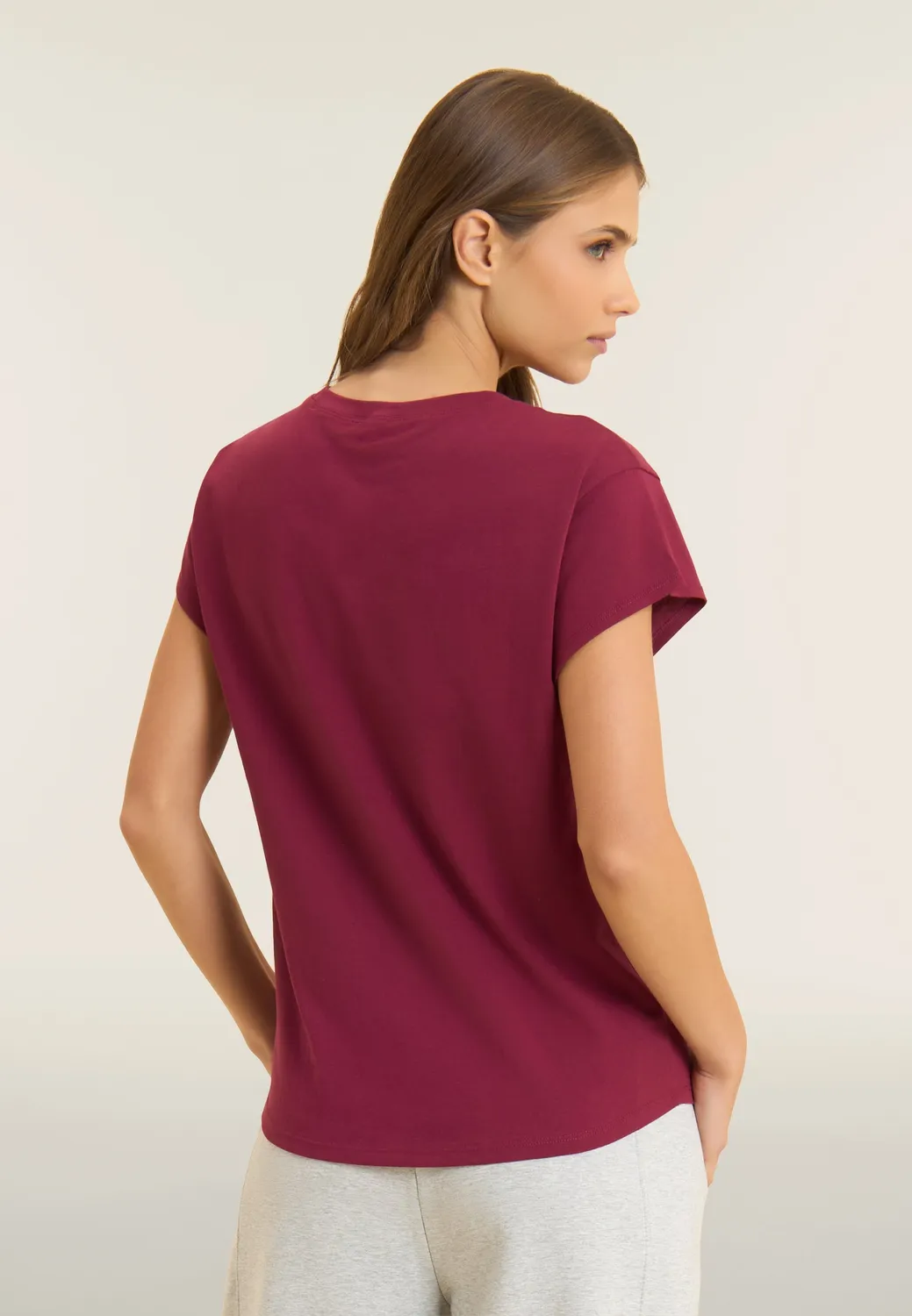 Freddy MOV Regular Fit T-Shirt Damen Schwarz Baumwolle