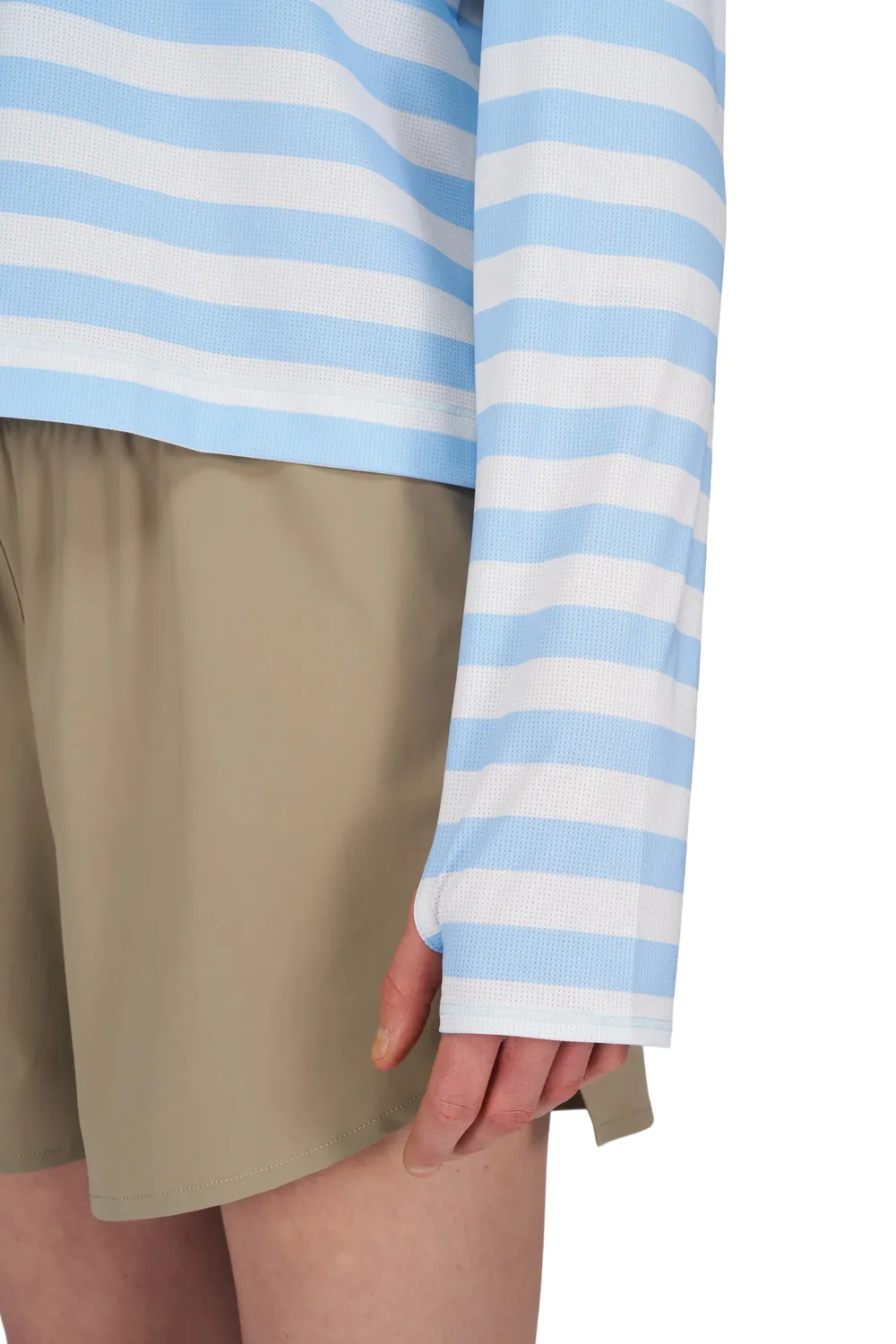 UNNA Striped LS W Langarmshirt Baby Blue Streifen