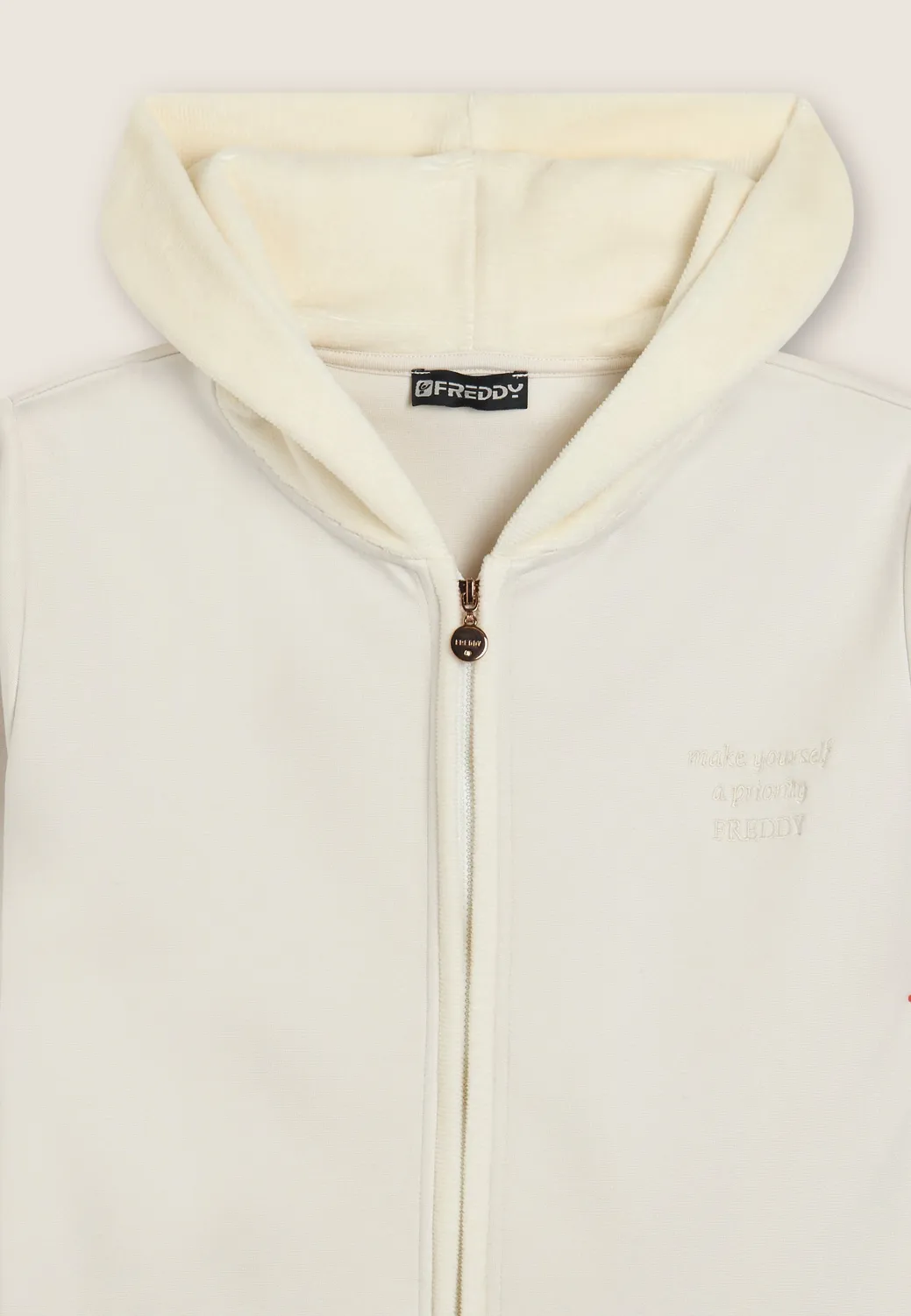 Freddy Full-Zip Hoodie Schwarz Chenille Kapuze