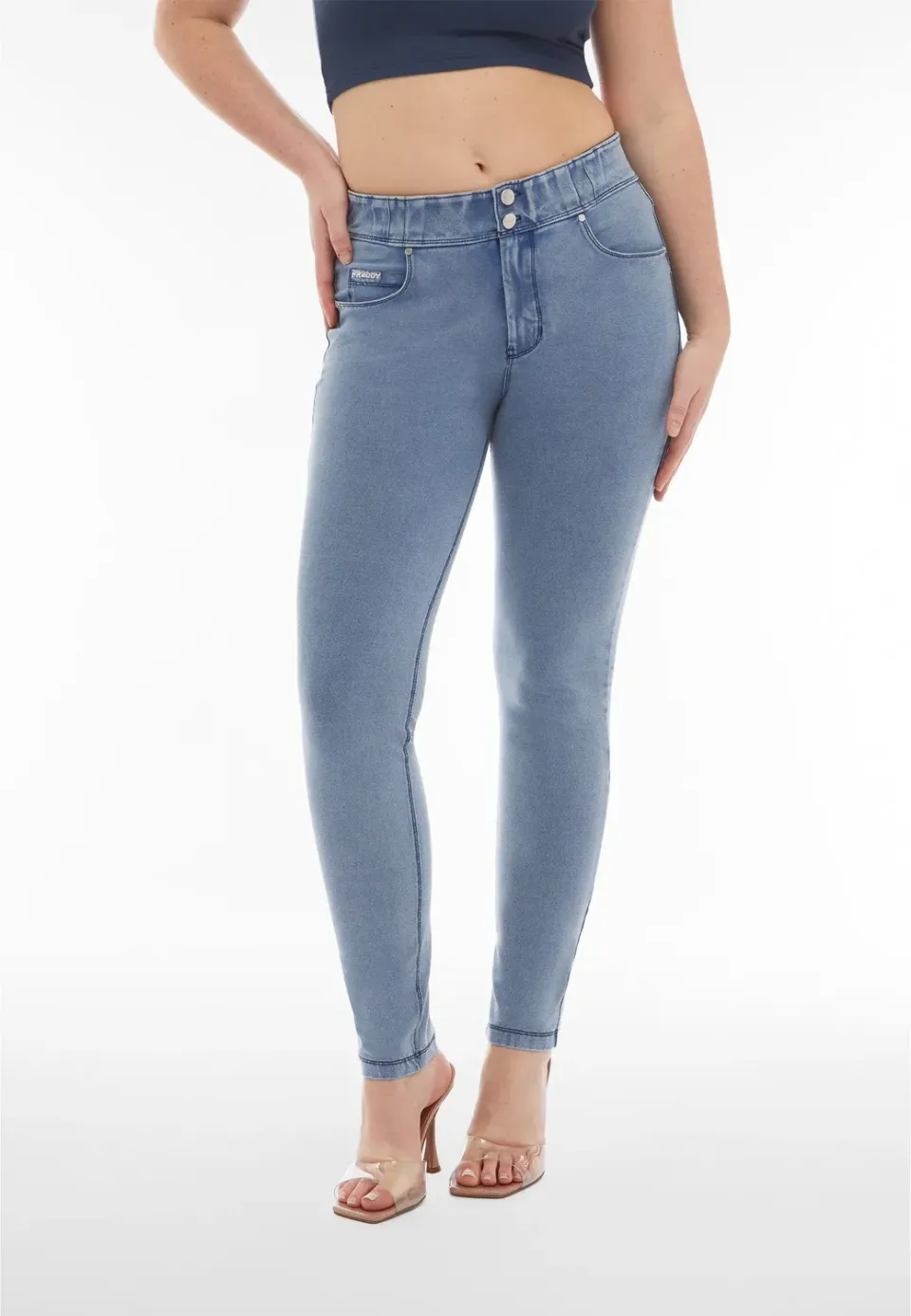 Freddy N.O.W. Skinny Hose Denim hellblau Bio-Baumwolle