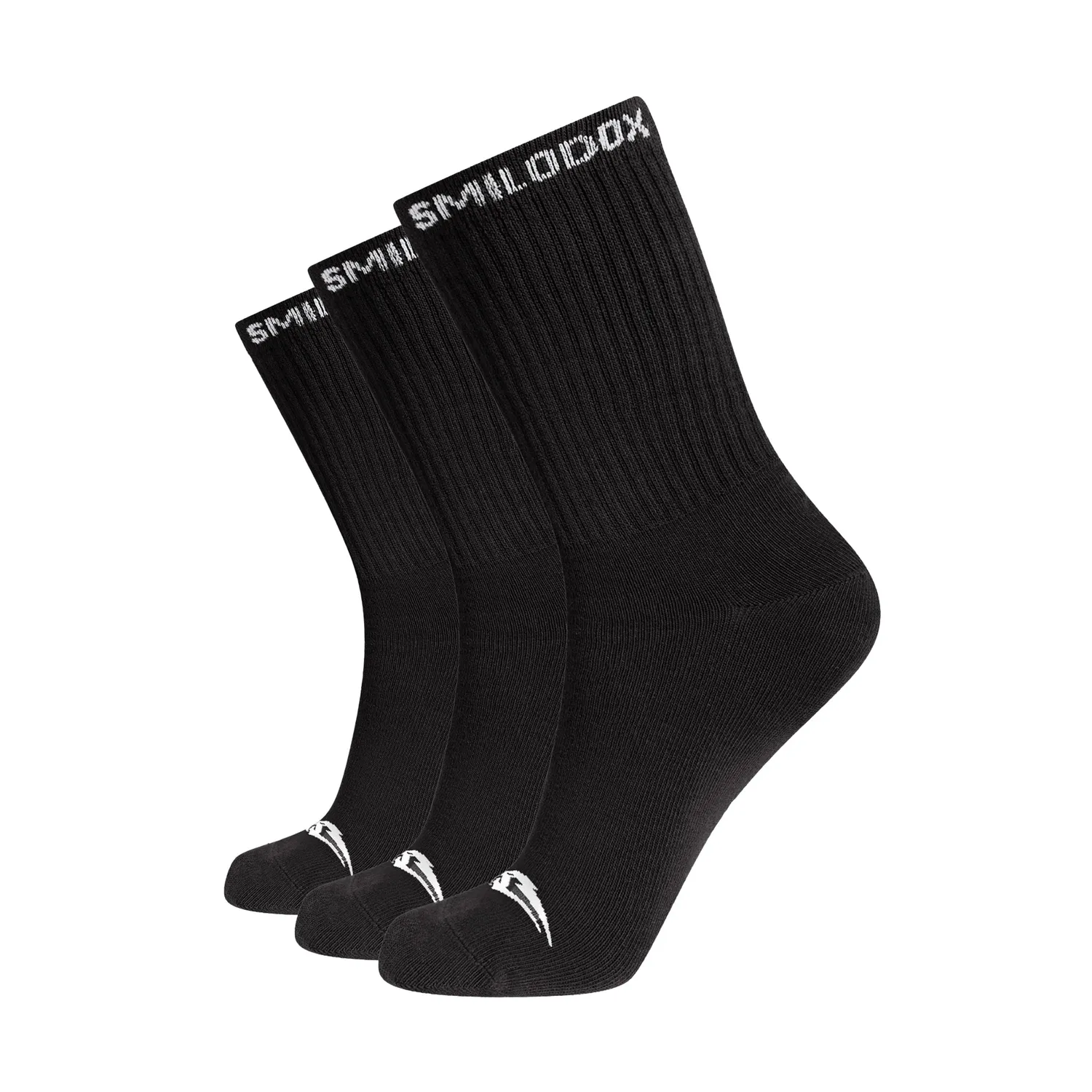 Smilodox BTP Tennissocken Herren 3er Pack Baumwolle weiß