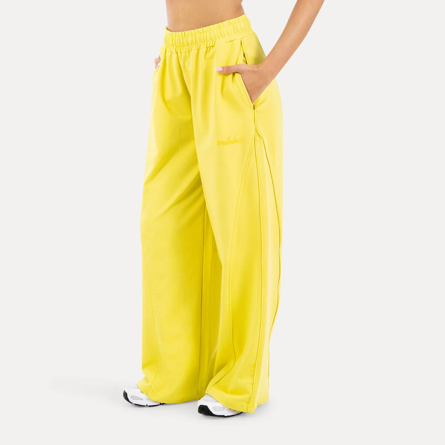 Smilodox Ylena Jogginghose Schwarz Wide-Leg