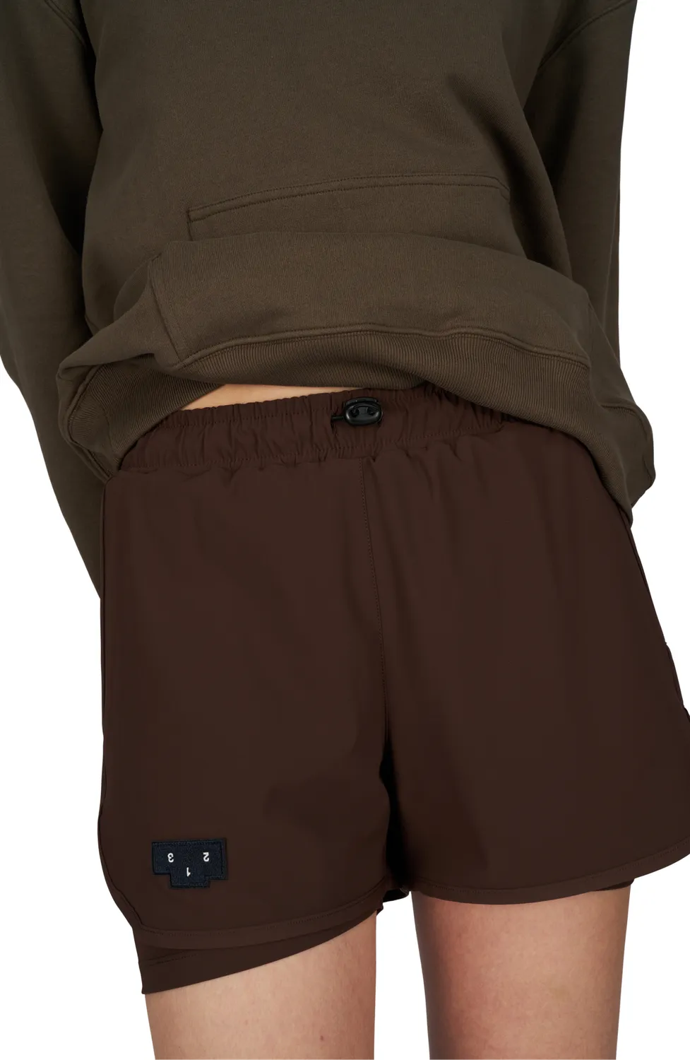 UNNA Flow Shorts 3" W Laufshorts Rotbraun mit Innenslip