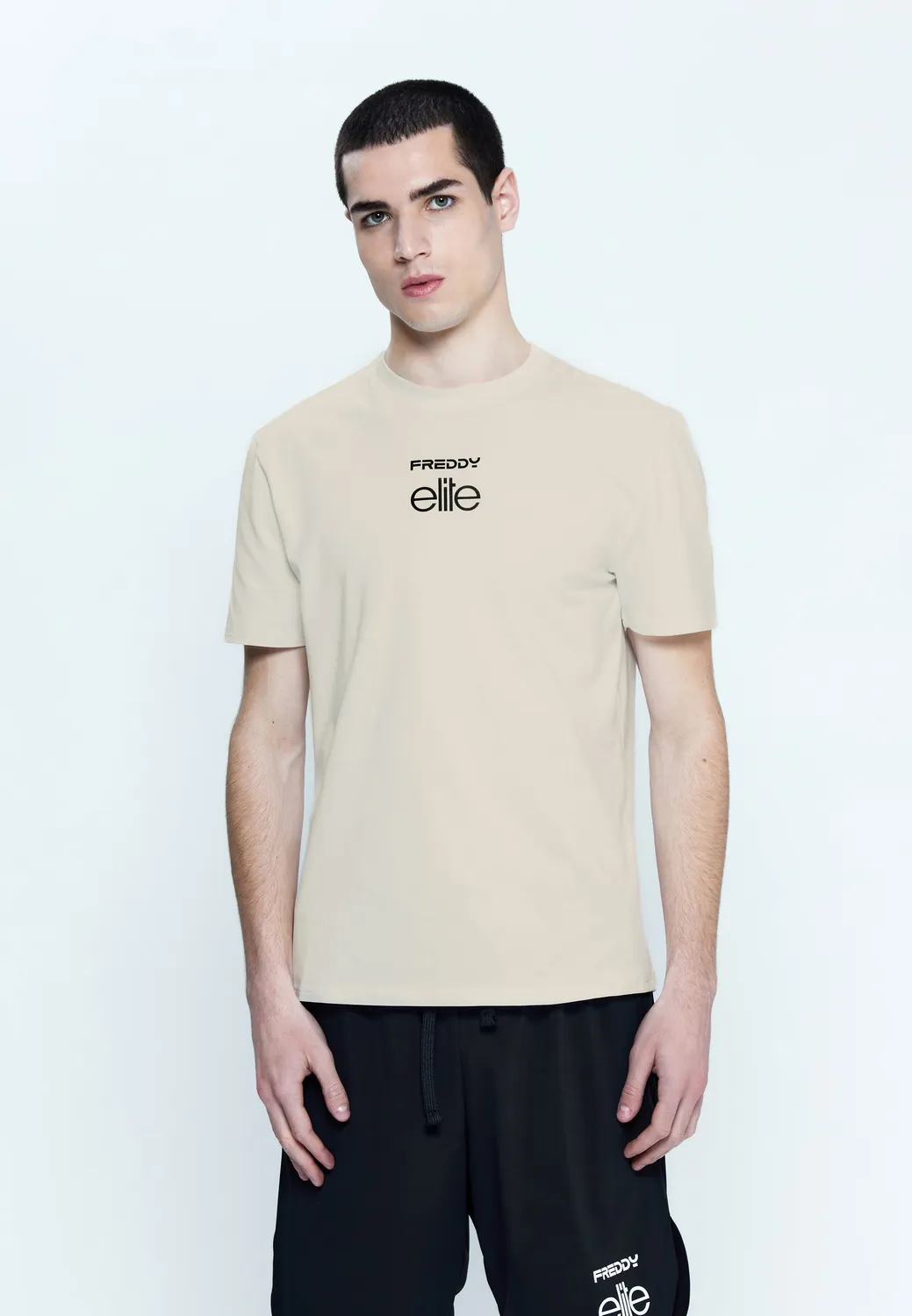 Freddy Elite T-Shirt Unisex Grau Stickerei