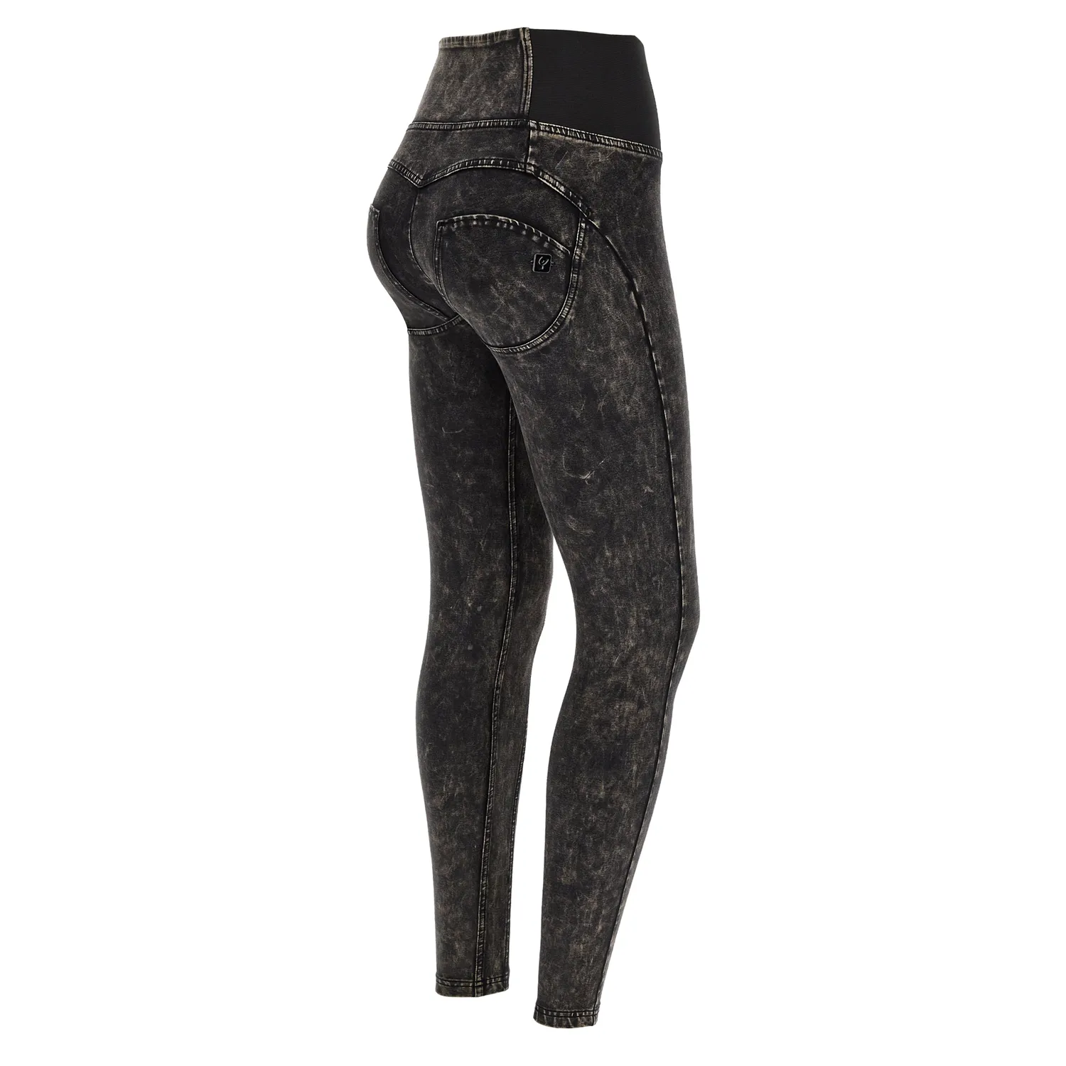 Freddy WR.UP Ice Wash High Waist Hose Navy Peony Push-up