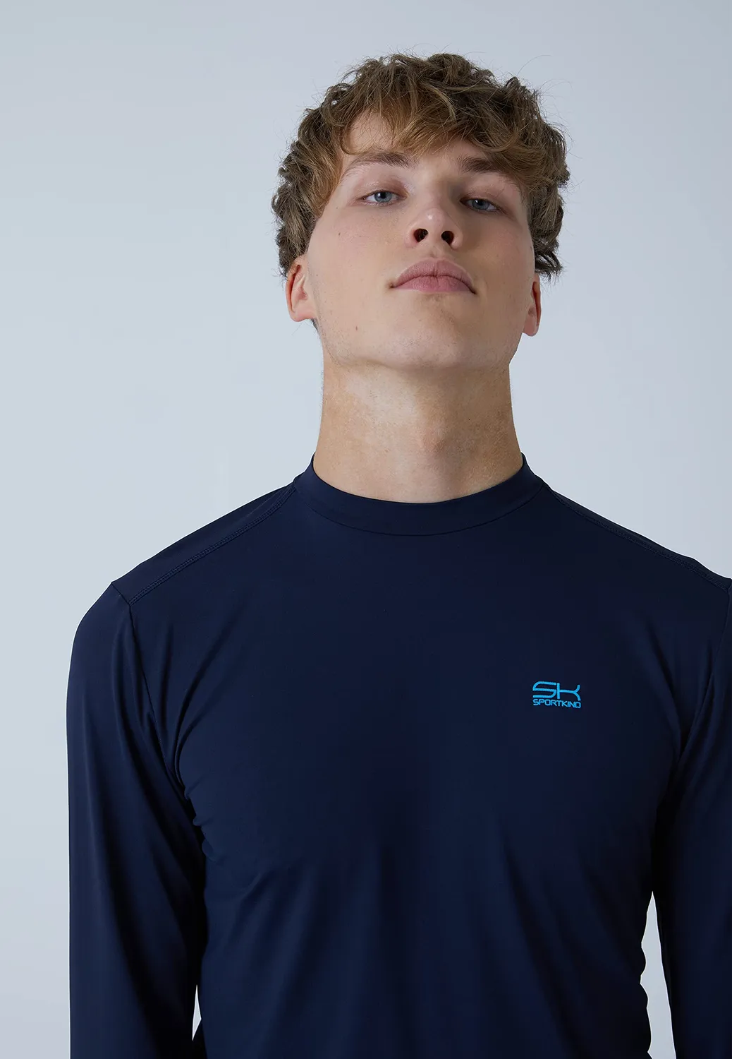 SPORTKIND Langarm Funktionsshirt Herren mit Daumenloch UV-Schutz