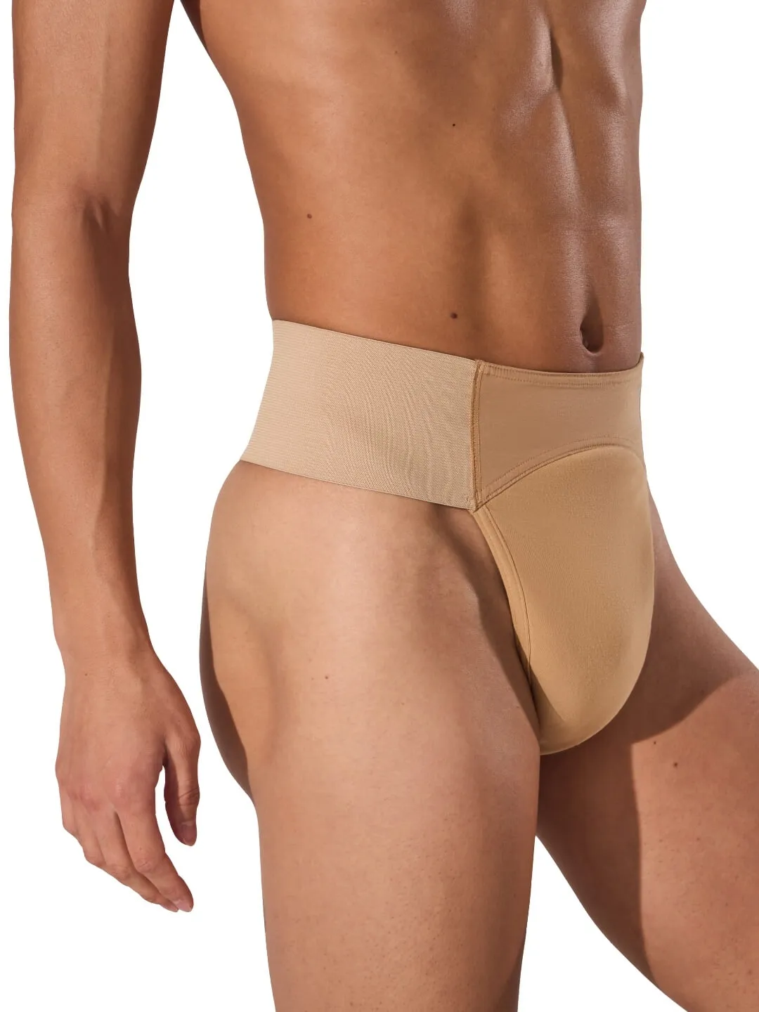 Capezio Quilted Cotton Panel Dance Belt Schwarz Baumwolle