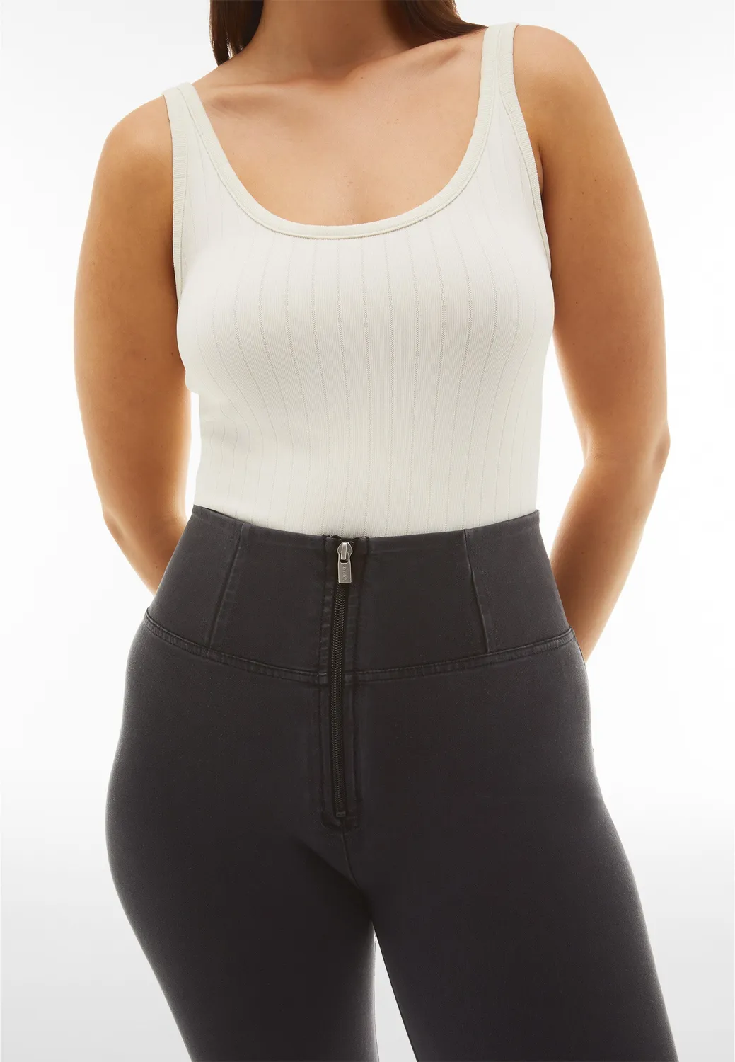 Freddy WR.UP 7/8 Jeans Damen Schwarz High Waist Push-up