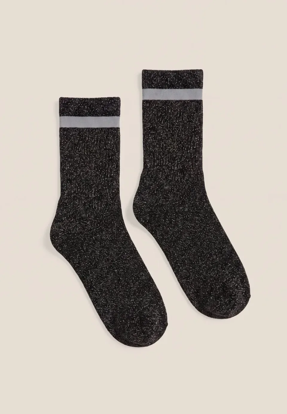 Freddy Logo Lurex Socken Damen schwarz glitzer