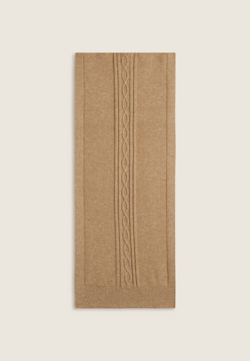 Freddy Zopf Strickschal Wolle Grau 154 cm warm