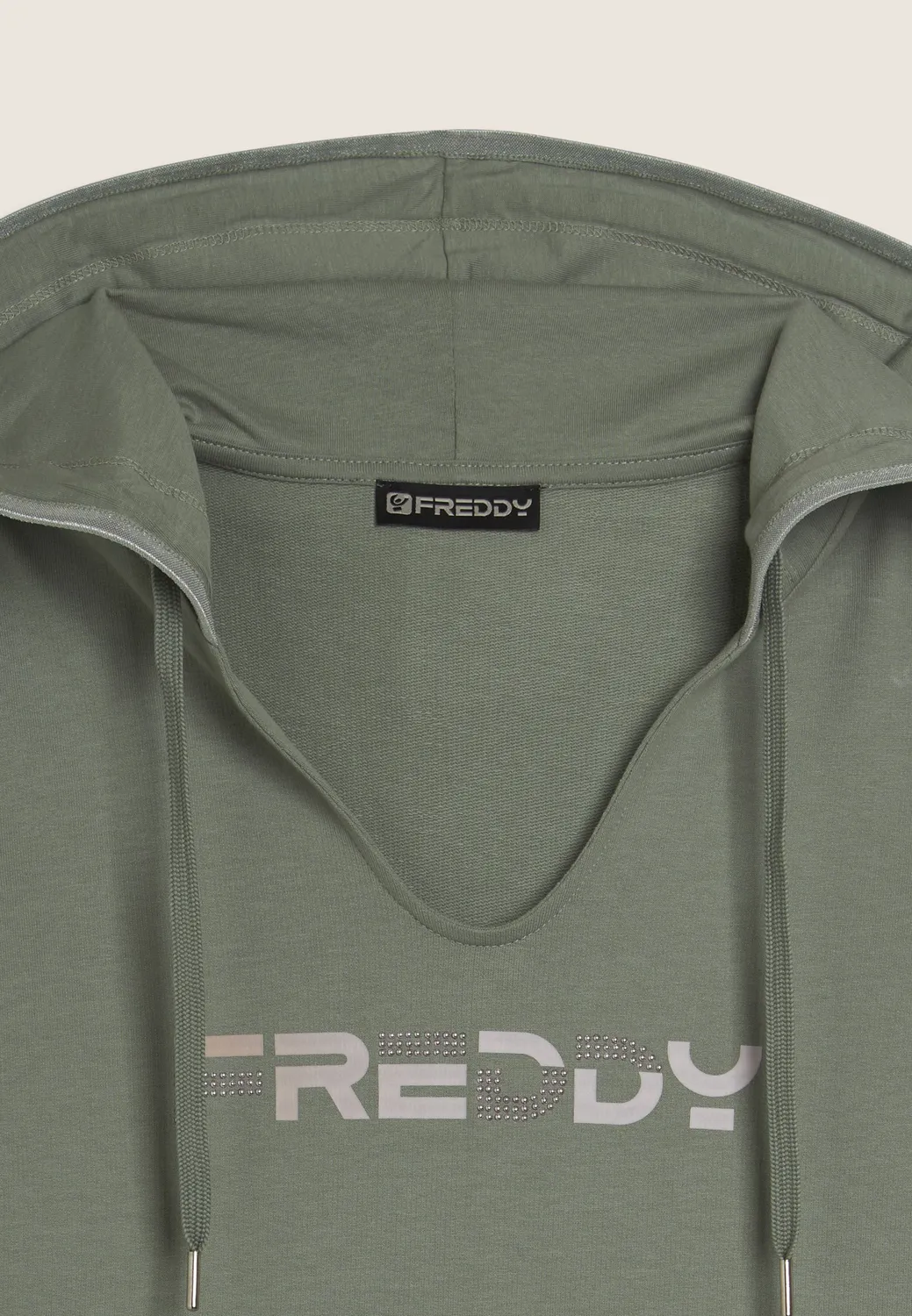 Freddy Hoodie V-Ausschnitt holografisch Grün