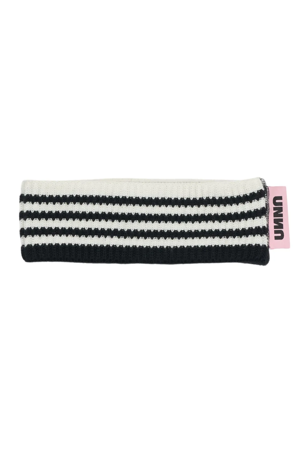 UNNA Merino Loop Halstuch Schwarz-Weiß Merinowolle