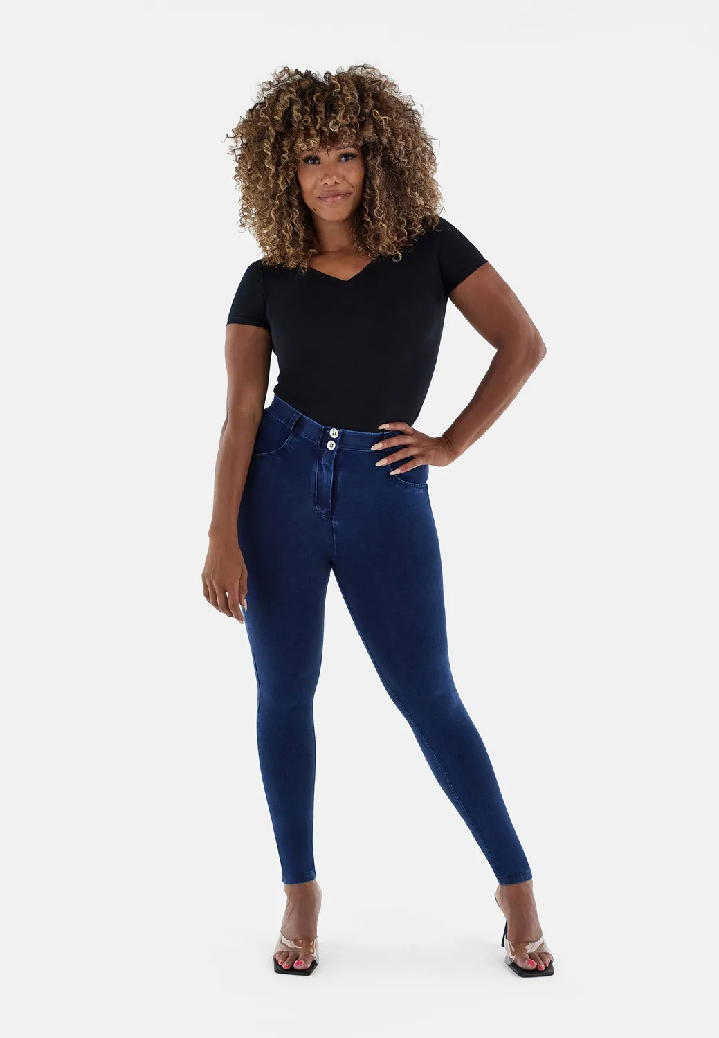 Freddy WR.UP Jeggings Curvy Damen dunkelblau shaping