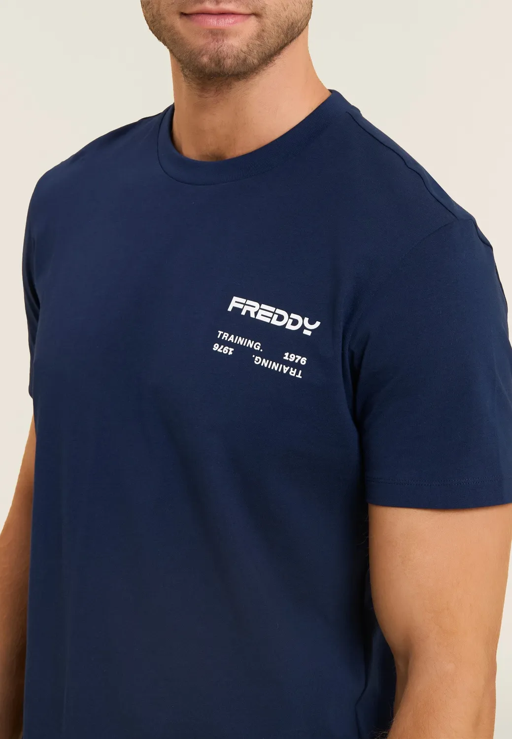 Freddy Logo T-Shirt Herren Pageant Blue Baumwolle