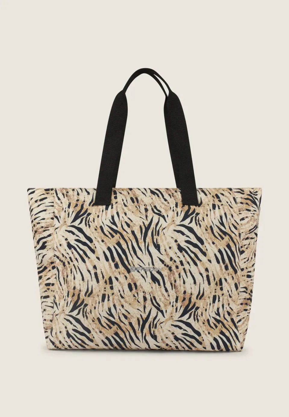 Freddy Animalier Shopper Tasche White Zebra Canvas Zip