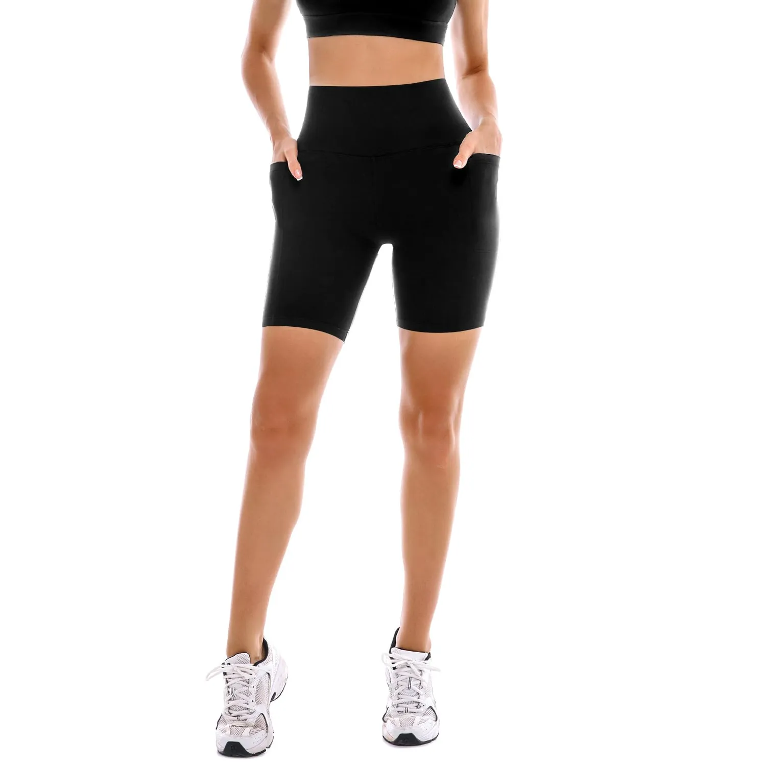 SINOPHANT High Waist Radlerhose Damen 2er Pack S-M mit Taschen