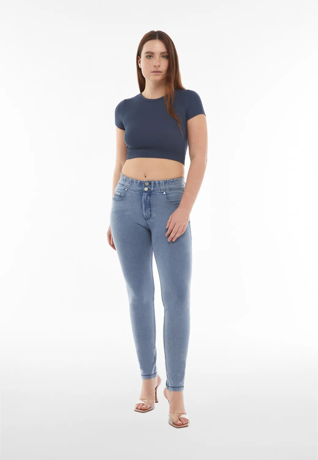 Freddy N.O.W. Skinny Hose Denim hellblau Bio-Baumwolle