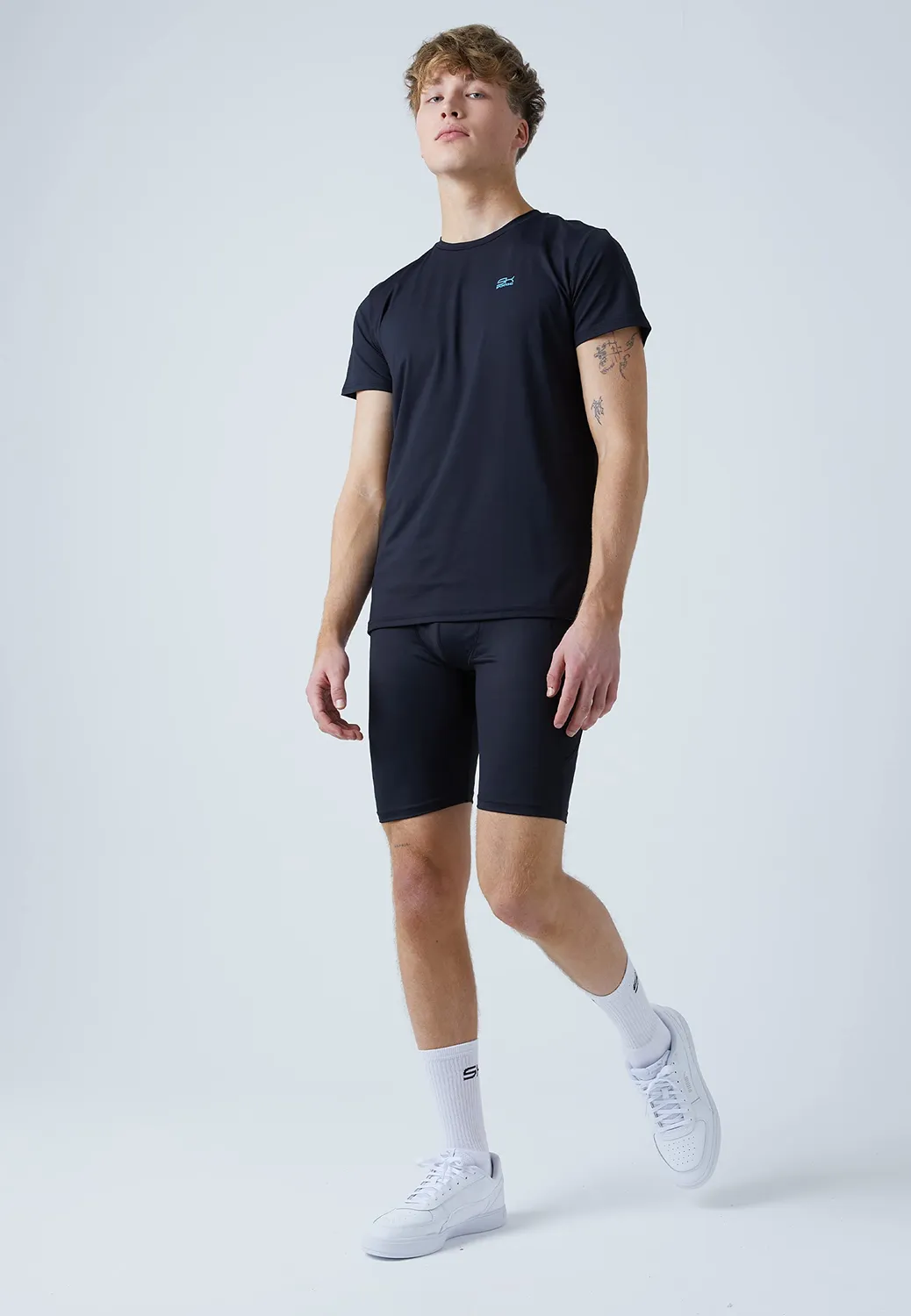 SPORTKIND Short Tights Herren kurze Leggings Taschen UV-Schutz