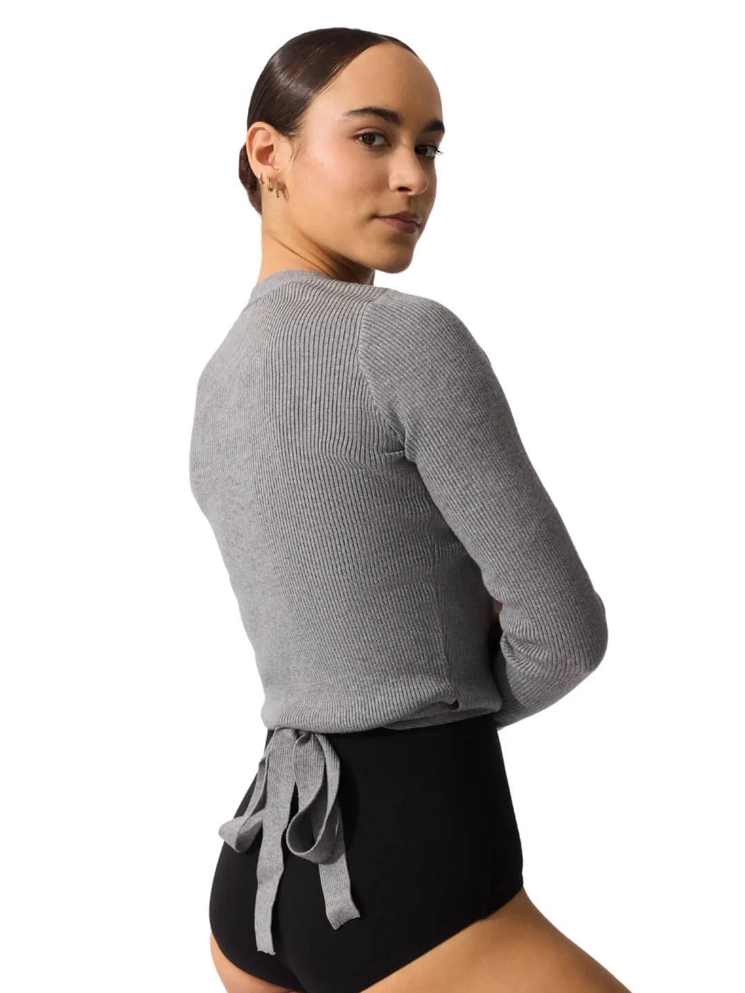 Capezio 11381W Wickelpullover Strick Pink gerippt