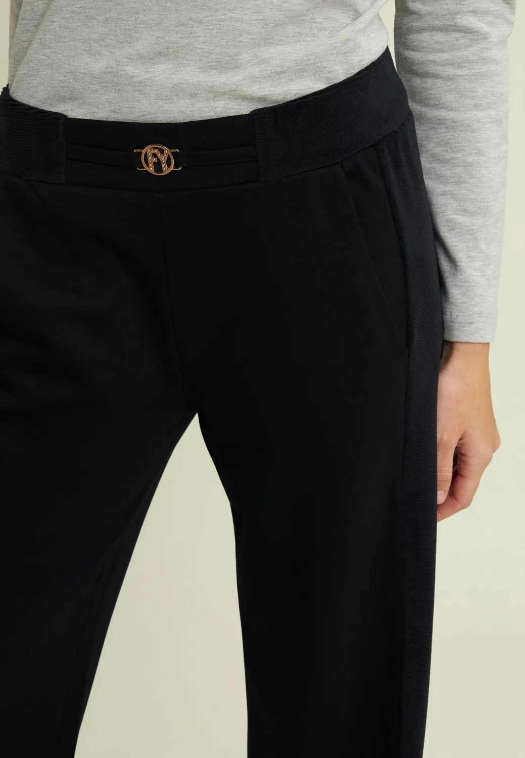 Freddy Wide Leg Hose Viskose Dark Sapphire